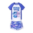 thumbnail image 1 of Trajes de baño Disney Stitch para niñas, UPF 50+, color morado, 7-8 años, 1 of 7