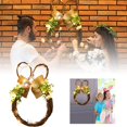 thumbnail image 3 of Easter Bunny Wreath for Front Door,Spring Rabbit Wreath with Pastel Eggs,Berries,and Bow,Farmhouse Indoor Outdoor Wall Window Decor, 3 of 8