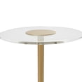 thumbnail image 5 of DecMode 16" x 23" Clear Acrylic Plastic Accent Table with Elevated Base and Gold Stand, 1-Piece, 5 of 10