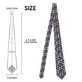 thumbnail image 3 of Naloa Floral Rabbit Print Solid Color Tie Formal Necktie for Men，Suitable for business, daily life, work, 3 of 5