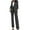 Black, variant on cfhntfmh 2 Piece Outfits for Women Lapel Long Sleeve Buttons Dressy Blazer Jackets Business Casual Straight Leg Pants Suits Set