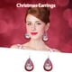thumbnail image 1 of Pendientes para mujer, regalos para mujer, pendientes navideños, muñeco de nieve navideño, pendientes de cuero con doble lentejuela para niñas, anillos de moda, 1 of 2