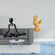 thumbnail image 2 of Figura de escritorio,Escultura abstracta de pensador para decoración de oficina y hogar.,Escultura de pollo,Escultura de pollo,decoración del hogar,figura de gallo,Figura decorativa de, 2 of 8