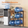 thumbnail image 2 of HOOBRO 5-Gallon Water Jug Holder with Bottle Slots, Storage & Drawer, Rustic Brown and Black, 2 of 8