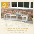 thumbnail image 5 of PawHut Wooden Outdoor Cat Tunnel Toy W/ Entrances, Cat Tube, White, 5 of 8