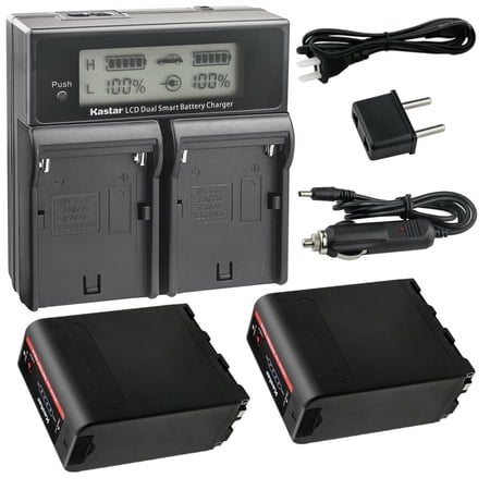 Kastar 2-Pack NP-F990EXP Battery and CH04 Dual Fast Charger Compatible with Sony DCR-TRV315 DCR-TRV320 DCR-TRV410 DCR-TRV420 DCR-TRV49 DCR-TRV5 DCR-TRV510 DCR-TRV520 DCR-TRV525 DCR-TRV58 Camera
