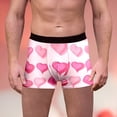 thumbnail image 2 of khonts,Men's Sexy Boxer Briefs Enhancing Pouch Underwear of Hearts Graphic Jock Strap Enhancer Underpants Hot Pink XL, 2 of 4