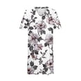 thumbnail image 4 of RQYYD Plus Size Tshirt Dress for Women Floral Print High Waist Soft Comfy Casual Fit City Walk Sundress with Pockets, 4 of 5