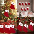 thumbnail image 3 of Christmas Stockings with Initials, 7.1 Small Embroidered Letter Knit Red White Christmas Stocking for Family Holiday Decorations and Xmas Tree Fireplace, 3 of 10