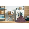 thumbnail image 2 of Ahgly Company Machine Washable Indoor Round Industrial Modern Dark Raspberry Purple Area Rugs, 6' Round, 2 of 7