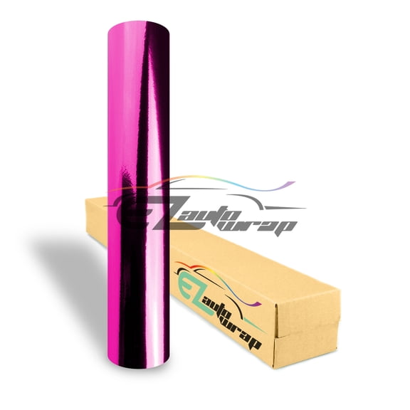 EZAUTOWRAP Chrome Pink Mirror Vinyl Wrap Sticker Decal Film Sheet Car Vehicle With Air Release Technology