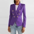 thumbnail image 5 of iHPH7 Double Breasted Blazer Women Suit Jackets for Women Fall Business Outfits for Women Blazers for Work Casual Office Jackets for Women Blazer Jackets for Women Fall Clothes for Women Purple XL, 5 of 7