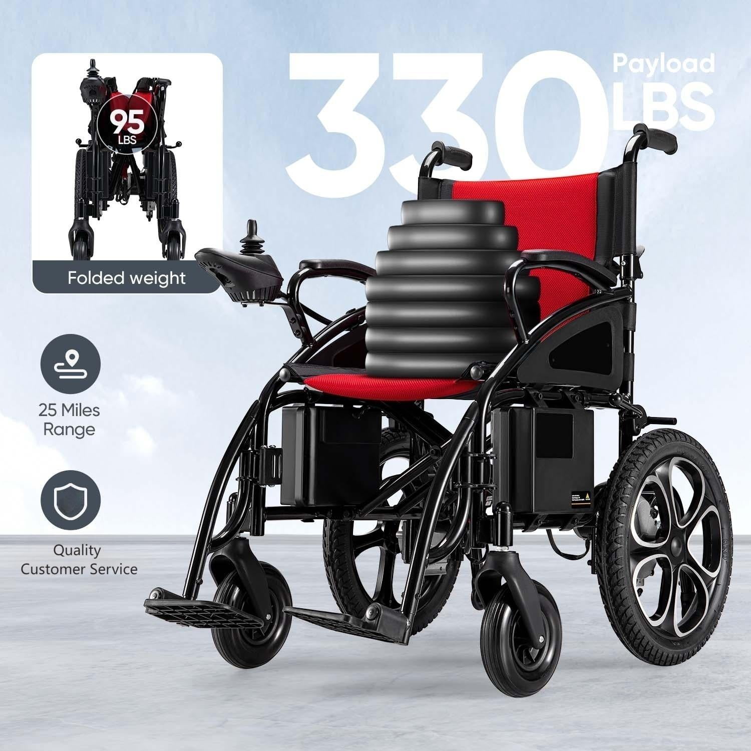 Furgle Foldable Electric Wheelchair for Adults, All Terrain Furgle Foldable Electric Wheelchair for Adults, All Terrain