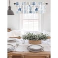 thumbnail image 6 of Kitchen Valances for Window, Sea Turtle Blue Coral Seamless Light Filtering Rod Pocket Valance Curtain, Ocean Starfish Seahorse Short Curtains Window Topper for Bedroom Bathroom Living Room 42x18in, 6 of 7
