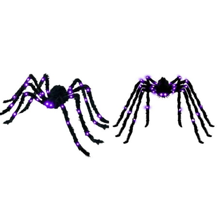 

Ctnporpo Clearance！Halloween Realistic Spider Halloween Glowing Long Haired Realistic Giant Decoration Voice Activated Glowing Plush Black Toy Perfect For Creating Atmosphere With Realistic