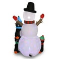 thumbnail image 5 of 6ft With 3 Penguins, 4 Light Strings, 1 Colorful Rotating Light, Inflatable, Garden Snowman Decoration, 5 of 14