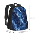 thumbnail image 2 of Large Capacity Backpack 16.5×12.5×5.5in Widened Shoulder Strap Design Main Bag Large Top Handle Belt Adjustable Shoulder Strap Royalblue Marble_1, 2 of 8