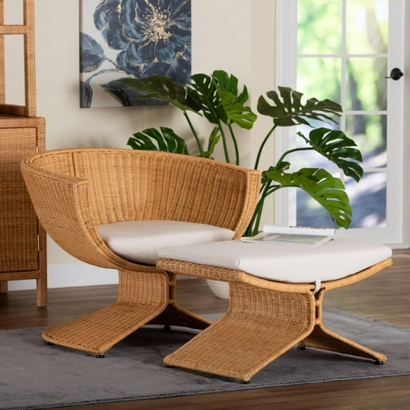 bali & pari Reya Boho Living Room Set, 2-Piece, Light Honey