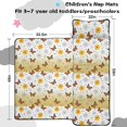 thumbnail image 5 of White Butterfly Flower Dot Pattern Teens Toddler Nap Mat with Pillow, Sleeping Mat Bag for Preschool Daycare 59"x22", 5 of 6