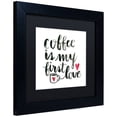 thumbnail image 2 of Trademark Fine Art "Coffee First Love" Canvas Art by Elizabeth Caldwell, Black Matte, Black Frame, 2 of 4