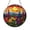 Acrylic 3.5 Inch, variant on Stained Glass Mountain Flower Suncatcher, Sunrise Over Meadow Landscape Window Hanging Decor, Bright Floral Field Sun Catcher for Home Window