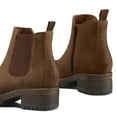 thumbnail image 4 of Bocca Women's Dark Brown Chelsea Boots Chunky Heel Ankle Booties Size 6.5, 4 of 7