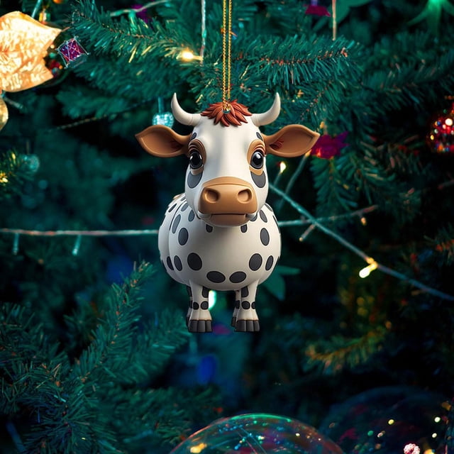 Decoraciones de árbol de Navidad perfecl colgante de Navidad Accesorios de fotos Adornos de acrílico de Granja para pared vacacion rebanadas colgantes