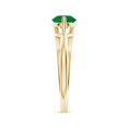 thumbnail image 5 of ANGARA Natural One Sided Split Shank Round Emerald Solitaire Engagement Ring in 14K Yellow Gold for Women (Size-6mm) | May Birthstone, Anniversary, Jewelry Gift for Women | Natural Emerald Ring, 5 of 11
