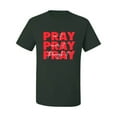 thumbnail image 2 of Wild Bobby, Pray On It Pray Over It Pray Through It Inspirational/Christian Men Graphic Tee, Forest Green, 5X-Large, 2 of 6