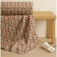 thumbnail image 4 of Soimoi Beige Cotton Poplin Fabric Floral & Pomegranate Fruits Print Fabric by The Yard 42 Inch Wide, 4 of 7