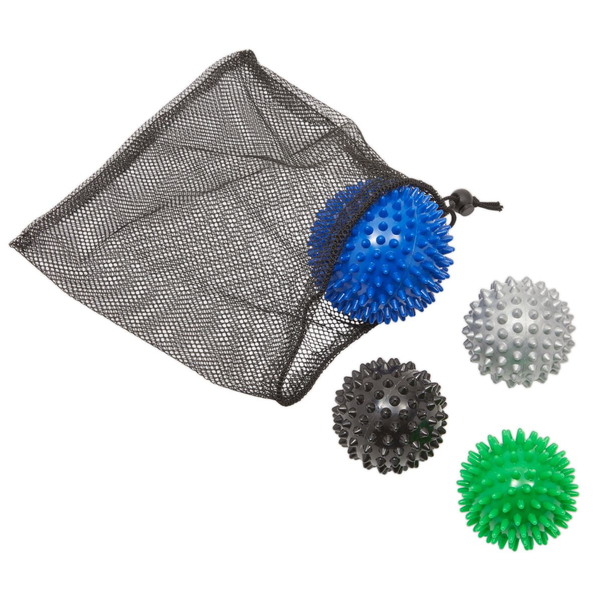 4 Pcs Set Spiky Trigger Point Roller Plantar Fasciitis Massage Acupuncture Ball for Foot Feet Set with Carrying Bag, 3 in