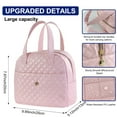 thumbnail image 7 of Mziart Cute Lunch Bag for Women, Insulated Lunch Box Tote Bag Reusable PU Leather Bento Cooler Bag for Work Office Picnic Travel (Pink), 7 of 7