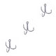 thumbnail image 3 of Greeniant 20 piezas 3 garras 4 #6 #8 #10 # anzuelos de pesca volcados de Metal de curva redonda fuerte y afilada para atún al aire libre Triple púas de Type1 NO1 Greeniant  CBP052369, 3 of 6