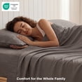 thumbnail image 5 of U by Bedsure Twin-XL Sheets Set, 4 Pieces Deep Pockets Cooling Soft Polyester Microfiber Bed Sheets Set, Taupe, 5 of 10