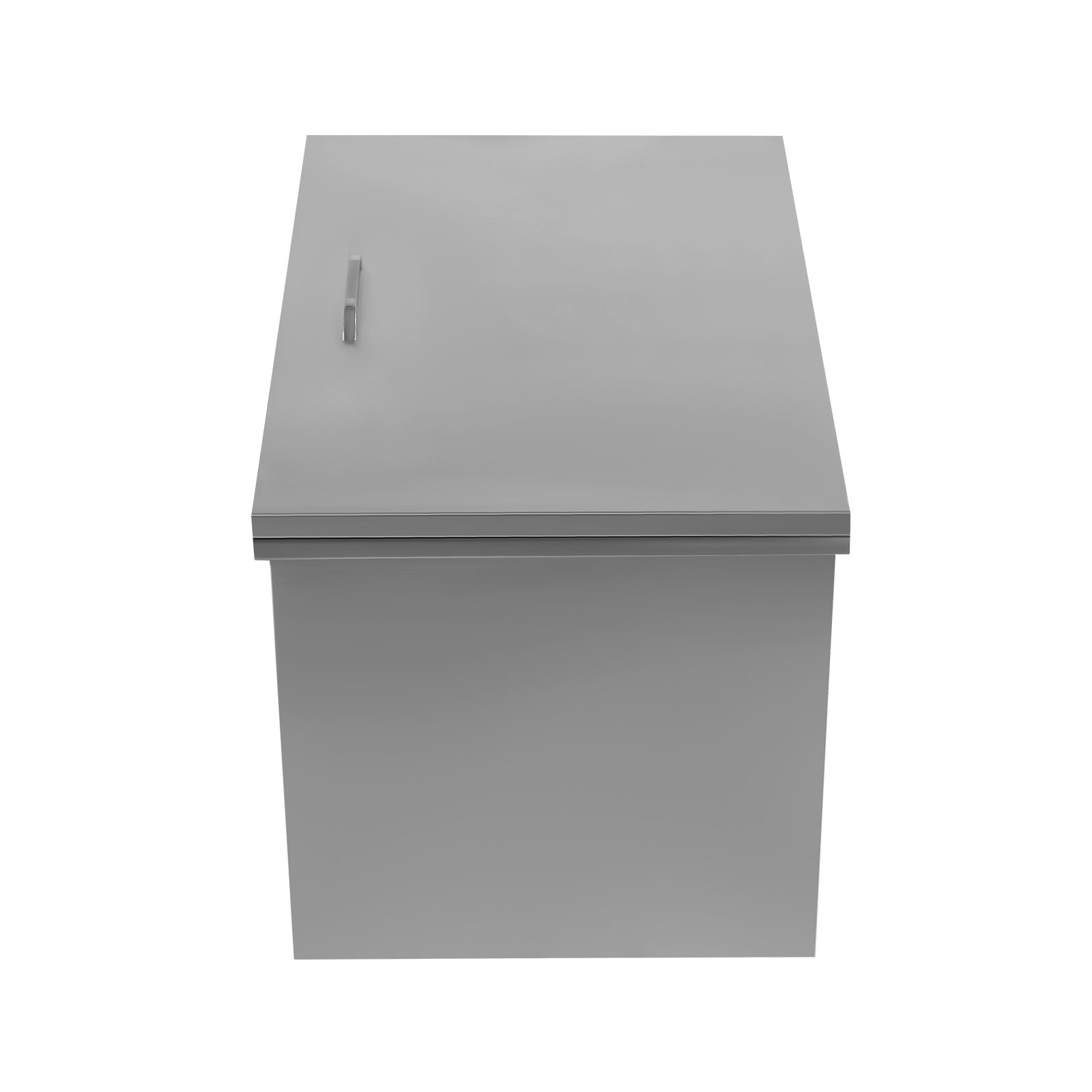 Drop in Ice Chest, Drop in Cooler Stainless Steel with Hinged Cover Bar Ice Bin Drain-Pipe and Drain Plug for Cold Wine Beer (28*18*17inch, 100L/105Qt)
