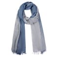thumbnail image 1 of INSPIRAR CHIC Bufandas de Algodón y Lino para Mujeres con Color Gradiente Ombre Suave Pañuelo Hijab Chal 74.8"x35.4" Gris Azul+Gris Claro, 1 of 6