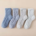 thumbnail image 2 of ktowifly 4 Pairs Fuzzy Crew Socks for Women Thermal Thick Winter Warm Soft Comfy Trendy Sleepwear Sock, 2 of 3
