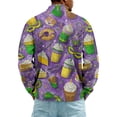 thumbnail image 7 of LNZGNM Mardi Gras Outfits for Men Quarter Zip Plus Size Carnival Graphic Printed Sweatshirt Stand Collar Long Sleeve Tops Novelty Carnival Outfits,Yellow 3XL, 7 of 7