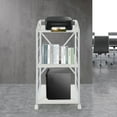 thumbnail image 4 of Miumaeov Mobile Printer Stand 3-Tier Printer Shelf with Wheels & Hooks for Home Office, 4 of 12