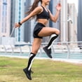 thumbnail image 6 of Lsque Zebra Pattern Sport Compression Socks for Men & Women 15-20 mmHg Knee High Nurse Pregnant Running Medical and Travel Athletic, 6 of 6
