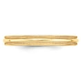 thumbnail image 3 of 14k Yellow Gold 3mm Lightweight Milgrain Half Round Wedding Band Size 8, 3 of 5