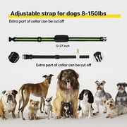 Dog Bark Collar, Bark Shock Collar with Beep Vibration Shock, Bark Collar for Large Medium Small Dogs, Rechargeable Humane Anti Barking Training Collar with 5 Adjustable Sensitivity, Waterproof
