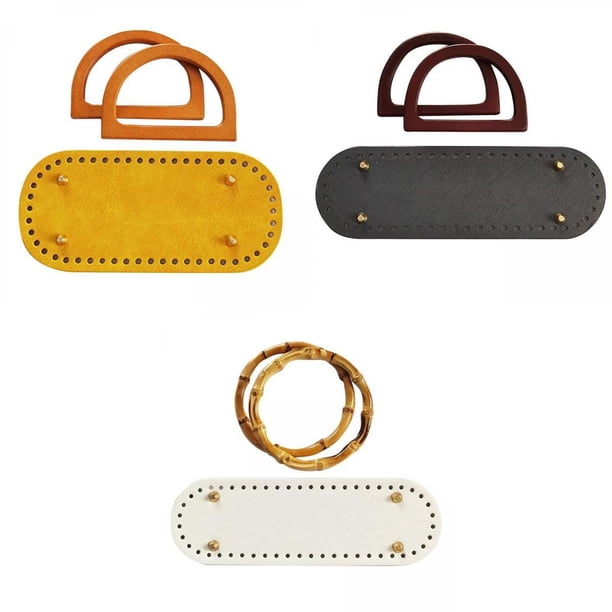 3 piezas de bolsa de tejer para manualidades, almohadilla inferior para uñas, bolsas tejidas, de mano con Base de inserción