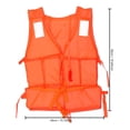 thumbnail image 3 of Square Emergency Rescue Life Jacket, Buoyancy Vest for Disaster Relief and Reservoir Fishing, High Visibility Safety Gear for Swimming(Saffron, M), 3 of 6