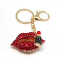 thumbnail image 1 of Llaveros de mujer para mujer, llavero de labios rojos brillantes para bolso de niña o colgante de coche, 1 of 5