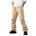 thumbnail image 7 of Uwinwear Men's Parachute Sweatpants,Y2k Baggy Track Pants with Pockets,Outdoor Drawstring Wide Leg Casual Trousers Streetwear,Khaki,M, 7 of 7