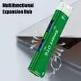 thumbnail image 4 of USB Laptop Docking Station with Keyring 3-In-1 Multiport 5Gbps USB 3.0 Portable OTG Aluminum Alloy USB-A Type-C Hub Adapter PC Accessories-Green, 4 of 8