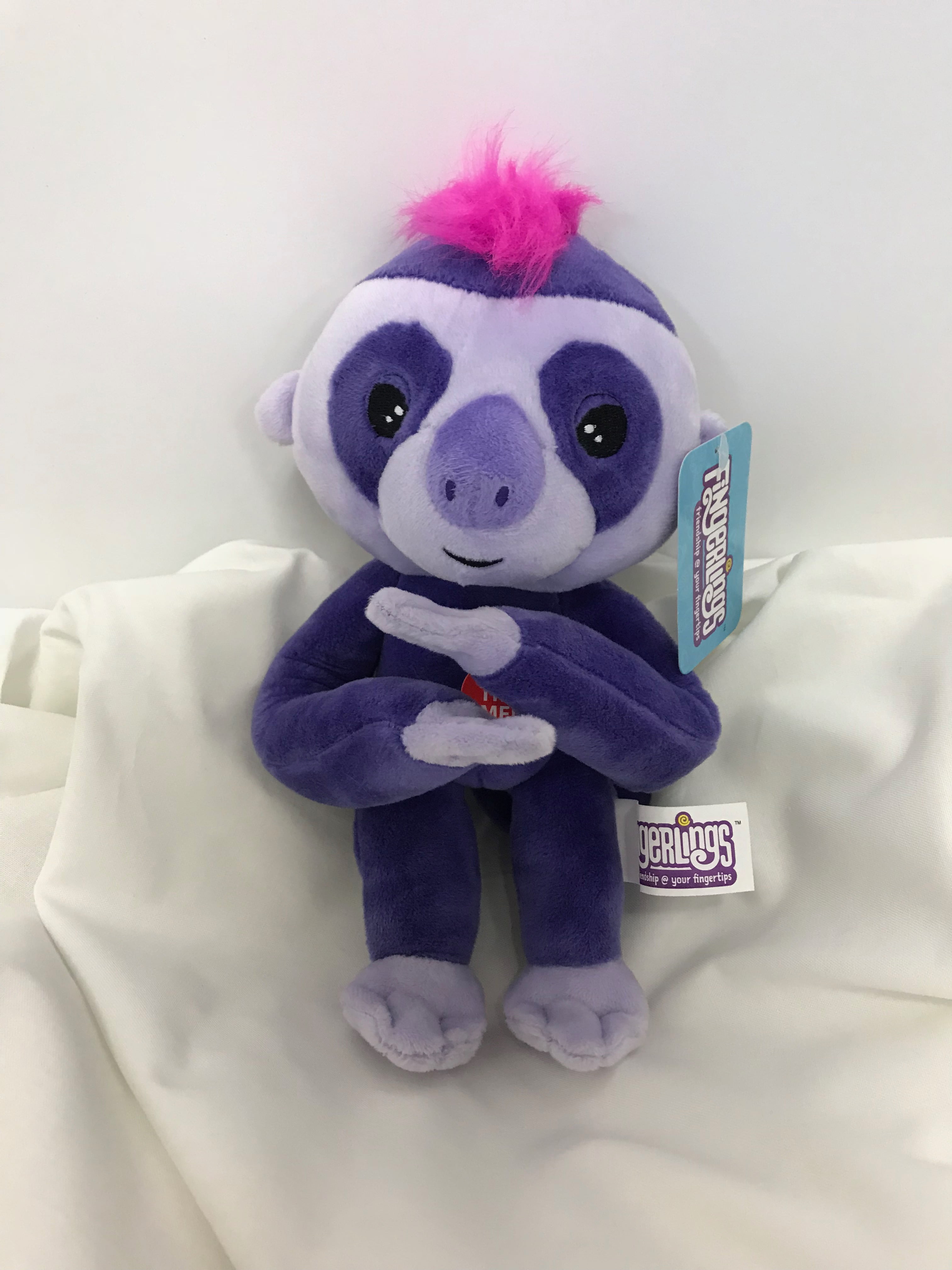 Purple Sloth NWT Fingerlings 10 Inch Posable Plush with Sound 
