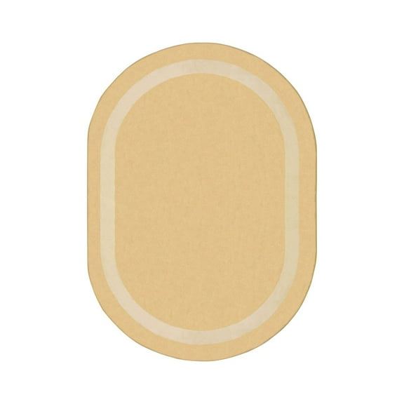 Portrait 7'8" x 10'9" Oval Area Rug In Color Sandstone-Color:Sandstone,Material:Nylon