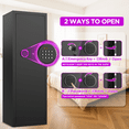 thumbnail image 2 of SYSENFO 8-10 Gun Cabinet, Quick Access Digital Keypad Safe for Rifles & Pistols, Removable Shelves & Pegboard, Unassembled Home Storage, 2 of 10